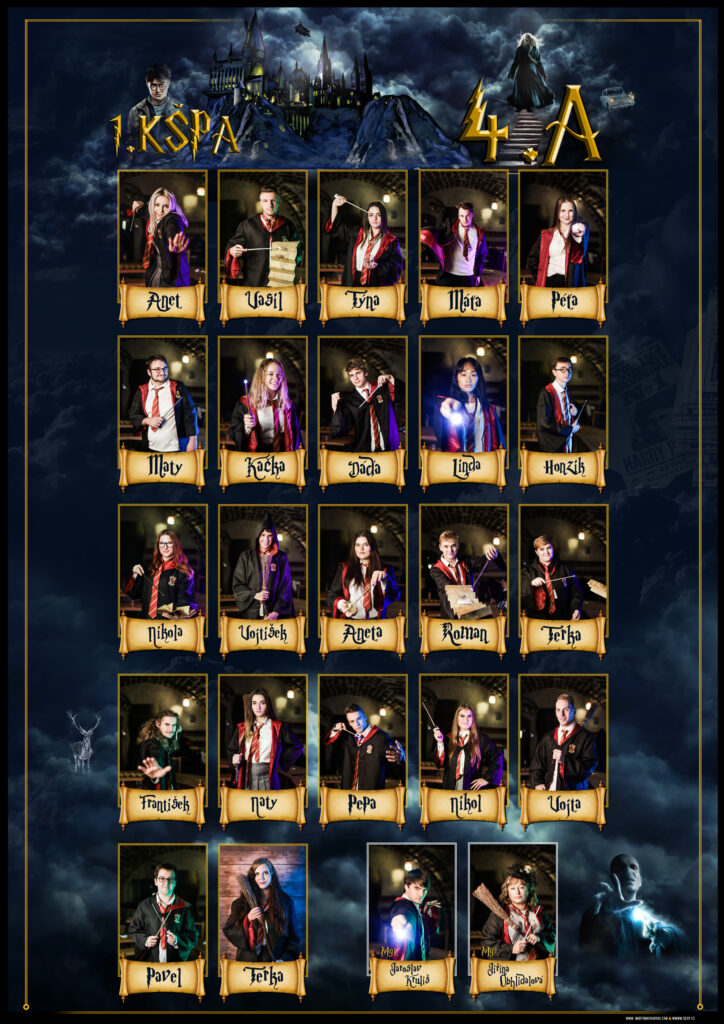 Harry Potter Maturitní tablo Hoghwarts